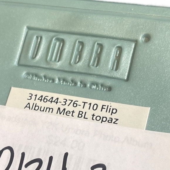 Y2K Umbra Loft Flip Photo Album Snap Pictures Deadstock NOS Metallic Blue - Picture 3 of 3